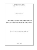 Tăng cường ứng dụng công nghệ thông tin trong quản lý tại bệnh viện mắt trung ương 