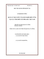 Quản lý nhà nước về giảm nghèo bền vững tại các tỉnh miền núi phía bắc việt nam tt 