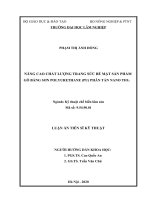 luận án tiến sĩ  nâng cao chất lượng trang sức bề mặt sản phẩm gỗ bằng sơn polyurethane (PU) phân tán nano tio2 