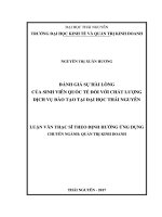 Đánh Giá Sự Hài Lòng Của Sinh Viên Quốc Tế Đối Với Chất Lượng Dịch Vụ Đào Tạo Tại Đại Học