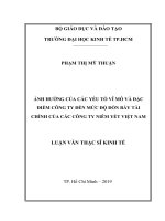 Ảnh hưởng của các yếu tố vĩ mô và đặc điểm công ty đến mức độ đòn bẩy tài chính của các công ty niêm yết việt nam 