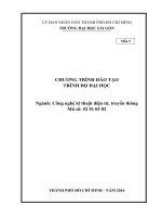 CHƯƠNG TRÌNH ĐÀO TẠO TRÌNH ĐỘ ĐẠI HỌC Ngành: Công nghệ kĩ thuật điện tử, truyền thông