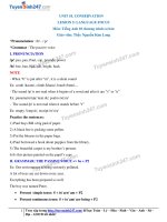 Tiếng anh 10: Bài giảng unit 10 language focus