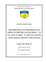 Giải pháp nâng cao tính minh bạch thông tin trên báo cáo tài chính của các công ty niêm yết trên thị trường chứng khoán thành phố hồ chí minh​ 