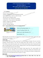 Tiếng anh 7: Bài giảng_unit_8 skills 2