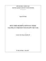 Hoàn thiện hệ thống kiểm soát nội bộ tại công ty TNHH new toyo pulppy việt nam 