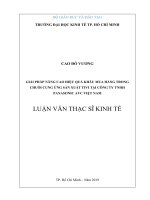 Giải pháp nâng cao hiệu quả khâu mua hàng trong chuỗi cung ứng sản xuất tivi tại công ty TNHH panasonic việt nam 