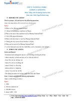 Tiếng anh 10: Bài giảng unit 11 listening