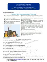 Tiếng anh 11: Bài giảng unit 8 getting started