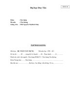 TẬP BÀI GIẢNG Môn học : DỰ TOÁN XÂY DỰNG