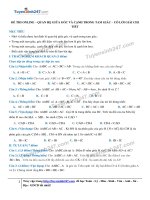 Toán lớp 7: Đề thi online quan hệ giữa góc và cạnh đối diện trong một tam giác