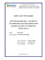 Kế toán doanh thu   chi phí và xác định kết quả hoạt động kinh doanh tại công ty TNHH mtv đóng tàu 76​ 