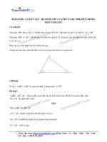 Toán lớp 7: Bài giảng luyện tập quan hệ giữa góc và cạnh đối diện trong một tam giác