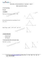 Toán lớp 7: Bài giảng ôn tập chương II tiết 1