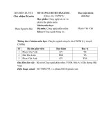 ĐỀ CƯƠNG CHI TIẾT BÀI GIẢNG (Dùng cho CNPM 8) Học phần: Công nghệ tác tử phát triển phần mềm