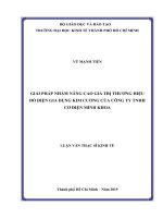 Giải pháp nhằm nâng cao giá trị thương hiệu đồ điện gia dụng kim cương của công ty TNHH cơ điện minh khoa 