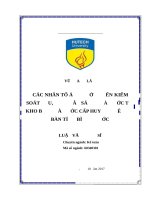 Các nhân tố ảnh hưởng đến kiểm soát thu, chi ngân sách nhà nước tại kho bạc nhà nước cấp huyện trên địa bàn tỉnh bình phước​ 