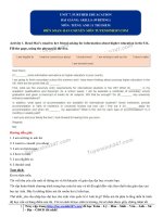 Tiếng anh 11: Bài giảng unit 7 skills writing