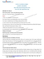 Tiếng anh 10: Bài giảng unit 11 reading