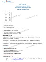 Tiếng anh 10: Bài giảng unit 12 language focus