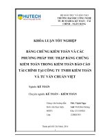 Bằng chứng kiểm toán và các phương pháp thu thập bằng chứng kiểm toán trong kiểm toán báo cáo tài chính tại công ty TNHH kiểm toán và tư vấn chuẩn việt​ 