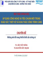 Những vấn đề trong thiết kế kết cấu tường cừ .TS. BÙI VIỆT ĐÔNG. TS.NGUYỄN ĐỨC MẠNH