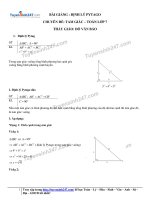 Toán lớp 7: Bài giảng Định lý Py ta go