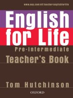 English for Life Pre-Intermediate Teachers Book