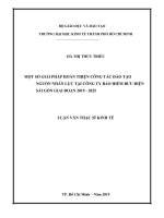Một số giải pháp hoàn thiện công tác đào tạo nguồn nhân lực tại công ty bảo hiểm bưu điện sài gòn giai đoạn 2019   2025 
