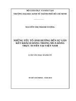 Những yếu tố ảnh hưởng đến sự gắn kết khách hàng trong mua hàng trực tuyến tại việt nam 
