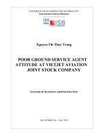 Poor ground service agent attitude at vietjet aviation joint stock company 