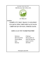 Nghiên Cứu Thực Trạng Và Giải Pháp Xây Dựng Nông Thôn Mới Tại Xã Ngán Chiên Huyện Xín Mần