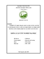 Nghiên Cứu Hiện Trạng Chất Lượng Nước Ao Nuôi Cá Rô Phi Đơn Tính Và Đề Xuất Biện Pháp Cải Thiện