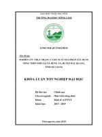 Nghiên Cứu Thực Trạng Và Đề Xuất Giải Pháp Xây Dựng Nông Thôn Mới Tại Xã Hùng An, Huyện Bắc Quang