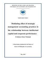 Mediating effect of strategic management accounting practices in the relationship between intellectual capital and corporate performance evidence from vietnam 