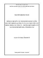 Mối quan hệ giữa các thành phần hành vi công dân với ý định ở lại công ty của các nhân viên văn phòng trong các công ty – trường hợp nghiên cứu tại thành phố biên hòa, tỉnh đồng nai 
