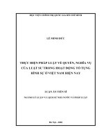 Thực hiện pháp luật về quyền, nghĩa vụ của luật sư trong hoạt động tố tụng hình sự ở Việt Nam hiện nay