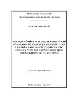 Kết hợp mô hình m score beneish và chỉ số z score để nhận diện khả năng gian lận trên báo cáo tài chính của các công ty niêm yết trên sở giao dịch chứng khoán TP hồ chí minh 