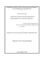 Maintain change in human resources management of tetra pak company 