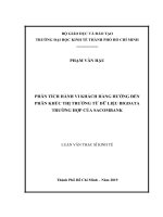 Phân tích hành vi khách hàng hướng đến phân khúc thị trường từ dữ liệu bigdata trường hợp của sacombank 