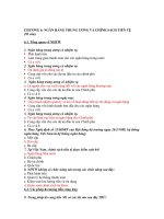 Đề thi trắc nghiệm có đáp án ngân hàng và các chính sách tài chính TT 