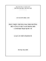 Phát triển thương mại theo hướng bền vững ở việt nam trong bối cảnh hội nhập quốc tế 