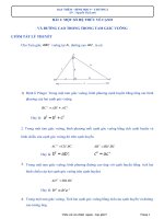 Bài 1: Một số hệ thức về cạnh và đường cao trong tam giác vuông