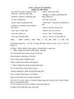 từ vựng và ngữ pháp tiếng Anh lớp 7 sách cũ cả năm, dạy thêm rất hay