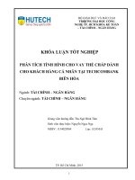 Phân tích tình hình cho vay thế chấp dành cho khách hàng cá nhân tại techcombank biên hòa​ 