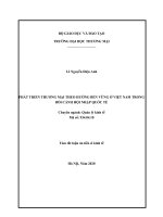 Phát triển thương mại theo hướng bền vững ở việt nam trong bối cảnh hội nhập quốc tế tt 