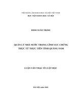 Quản lý nhà nước trong lĩnh vực chứng thực từ thực tiễn tỉnh Quảng Nam