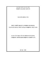 Phát triển dịch vụ mobile banking tại ngân hàng tmcp ngoại thương việt nam​ 