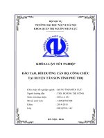 Đào tạo, bồi dưỡng cán bộ, công chức tại huyện tân sơn tỉnh phú thọ 