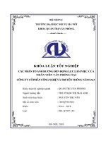 Các nhân tố ảnh hưởng đến động lực làm việc của nhân viên văn phòng tại công ty cổ phần công nghệ và truyền thông năm sao 